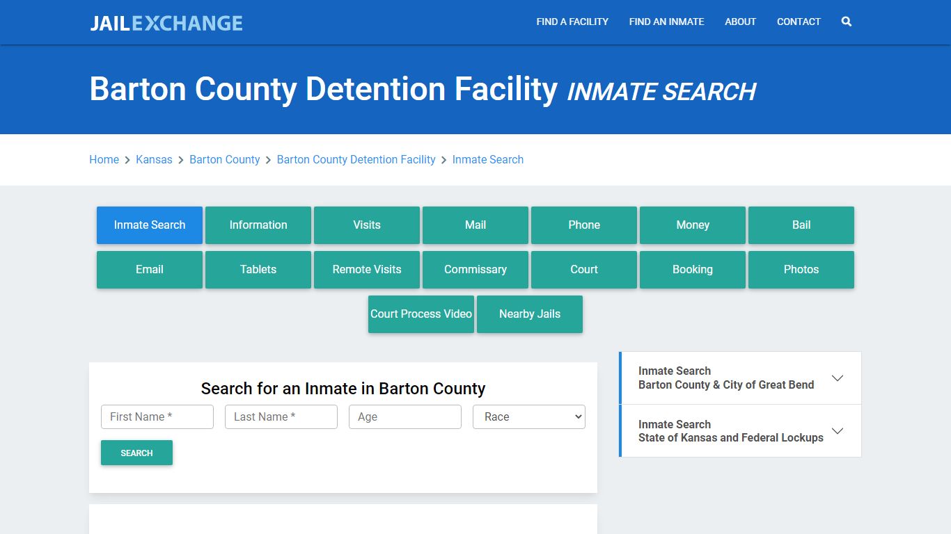 Barton County Detention Facility Inmate Search - Jail Exchange